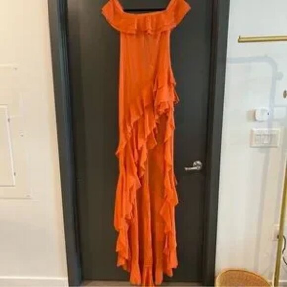 Helsa The Thea Gown in Orange Size Medium NEW! New with tags! - Picture 5 of 16